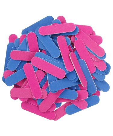 Rosewinec 100 pieces File professional nail professional care nail files straight grain double -sided disposable nail file professional care mini nail files for girl 100 pieces (1 Pack)