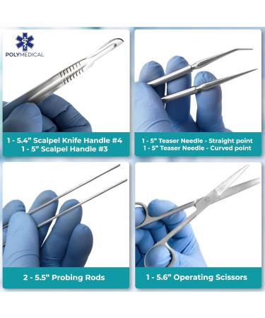 37-Piece Advanced Dissection Kit - High Grade Stainless Steel Instruments for Anatomy, Biology, Veterinary & Medical Students | Poly Medical - Buy Online on GoSupps.com