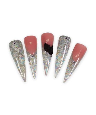Unicorn Nail Art Set - Galaxy Pigment Powder & UV Nail Gel Black & White - Perfect Finish for Stunning Nails - Buy Online on GoSupps.com