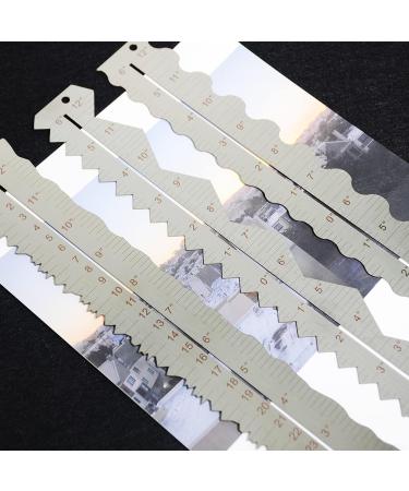 UPTTHOW Stainless Steel Metal Paper Tearing Ruler Craft Ruler for Cutting Paper to Wavy Line Jagged and Irregular Edges 12'' Measuring Tool for Engineering School Office Architect and Drawing-B Metal B - Buy Online on GoSupps.com
