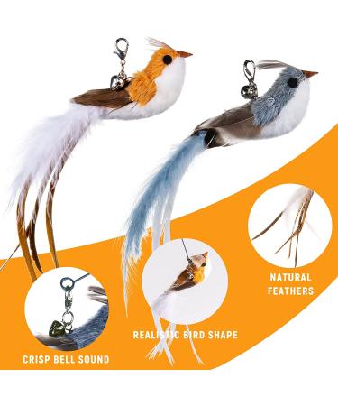 JXFUKAL Cat Feather Toy Set with Suction Cup & Springy Wand - Interactive Kitty Kitten Toys | Bells Teaser Refills Included - Cat Accessories for Playtime - Buy Online on GoSupps.com