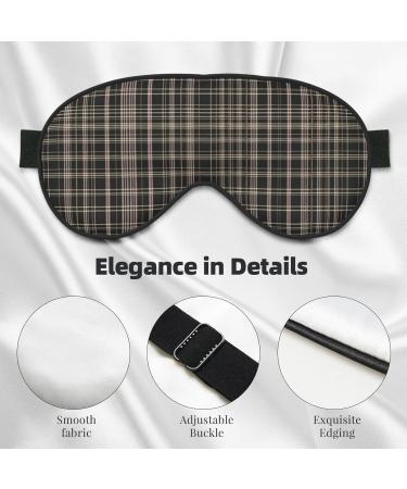 Stripe Checked Unisex Sleeping Eye Mask | Soft Light-Blocking Comfort for Travel & Sleep - Buy Online on GoSupps.com