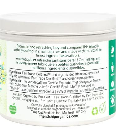 Friendship Organics Decaf Green Mint Tea Bags Organic and Fair Trade 22 Count 22 Count (Pack of 1) - Buy Online on GoSupps.com