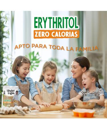 Erythritol 1kg 100% Natural Sweetener 0 Calories DulciLight Zero |+5 Free Brown Sweetener Sachets for You | Ideal for The Keto Diet | DulciLight The Natural Taste of Sugar - Buy Online on GoSupps.com
