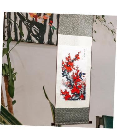Cabilock Silk Chinese Painting Home Decor Chinese Wall Hanging Scroll Wall Art Wooden Office Household China - Buy Online on GoSupps.com