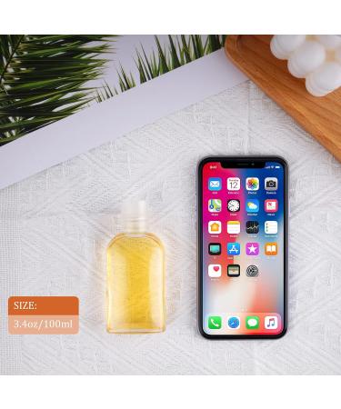 6 Pack 3.4 oz Clear Plastic Squeeze Bottles with Disc Top Caps - TSA Approved Travel Bottles for Shampoo, Conditioner & Lotion - Buy Online on GoSupps.com