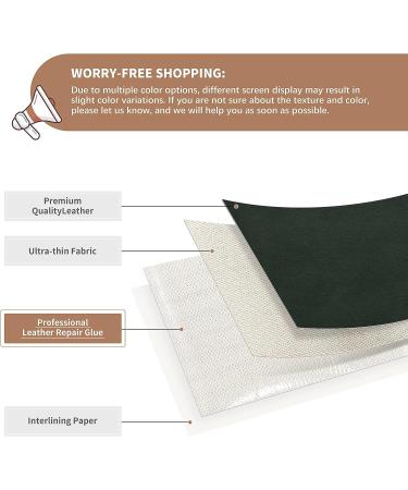 Self-Adhesive Leather Repair Tape Patch 16x60 Inch Green - Waterproof & Wear-Resistant for Furniture, Sofas, Car Seats - Buy Online on GoSupps.com