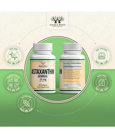 DW Astaxanthin 12mg | 50 Softgel Capsules | High Strength Antioxidant Supplement | Non-GMO & Gluten Free - Buy Online on GoSupps.com