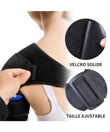 Adjustable Shoulder Support for Tendonitis - Breathable Bandage for Men & Women - Left & Right Shoulder - Buy Online on GoSupps.com
