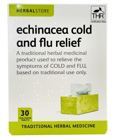 Herbal Store Echinacea Cold and Flu Relief 30 Film Coated Tablets - Buy Online on GoSupps.com