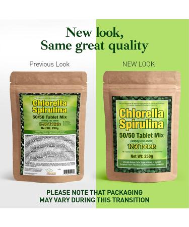 Good Natured Premium Chlorella Spirulina Tablets - 4 Months Supply | Non-GMO Vegan Organic Capsules | High Protein with Iron, Zinc, Chlorophyll | Alkalizing | 1250 Count - Buy Online on GoSupps.com