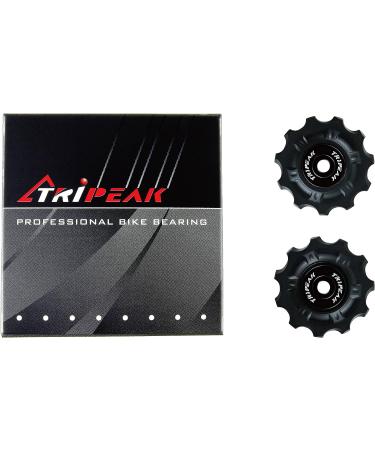 TRiPEAK Campagnolo 10/11T Stainless Steel Bearing Jockey Wheel Pulley Set - Black - Buy Online on GoSupps.com