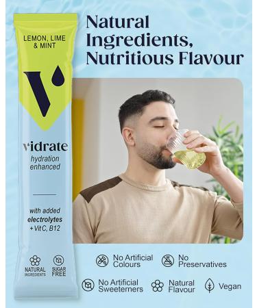 ViDrate Lemon Lime & Mint 30 x 3g Sachets - Hydration Drink Mix - Buy Online on GoSupps.com