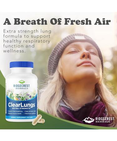 RidgeCrest Herbals ClearLungs Extra Strength - 60 Capsules - Buy Online on GoSupps.com