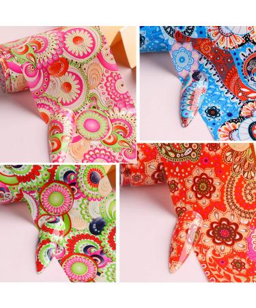 Bohemia Nail Foil Sticker Set - Colorful Paisley Design for DIY Nail Art | 10 Sheets Decals for Manicure Supplies - Style 4 - Buy Online on GoSupps.com