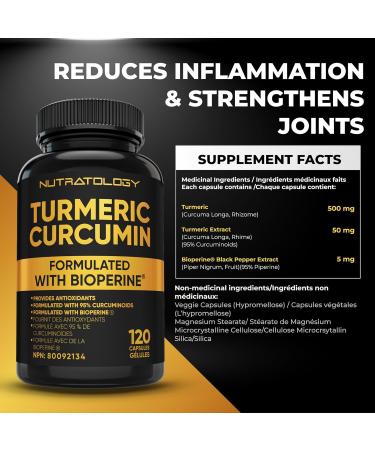 Organic Turmeric Curcumin With Bioperine (Black Pepper) - Anti Inflammatory Joint Support With 95% Curcuminoids For Max Effectiveness & Absorption - Antioxidant Supplement For Heart Health With Anti-Aging Formula. 120 Capsules - 60 Servings 120 count (Pac - Buy Online on GoSupps.com