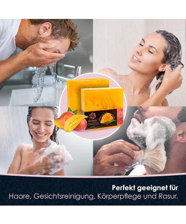Panu Mango Soap - Vegan Natural Shower Bar | Solid Shampoo & Shower Gel for All Skin Types | Premium 110g - Buy Online on GoSupps.com
