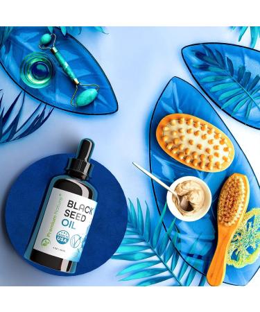 Black Seed Oil - Cold Pressed Virgin Unrefined Black Cumin Seed Oil for Skin 4 oz - Buy Online on GoSupps.com