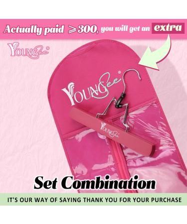 Youngsee Clip-In Ombre Real Hair Extensions - Dark Brown to Middle Brown 35cm 120g (7PCs) - Thick Remy Hair for Women - Buy Online on GoSupps.com