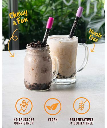 BOBA FIDE Instant Brown Sugar Boba Tapioca Pearls - 12 Packets for Bubble Milk Tea Kit - Ready in 25 Seconds - Preservatives & Gluten Free - Vegan Brown Sugar - 12 Servings - Buy Online on GoSupps.com