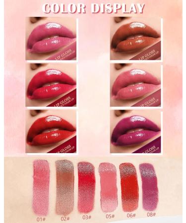 Hydrating Tinted Lip Gloss - High Pigmented Waterproof Lip Stain Glossy Pink Liquid Lipstick Long-lasting Color Stay Lip Oil Perfect Makeup Gift for Women - 1 Pcs - Buy Online on GoSupps.com