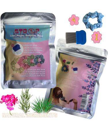 Lice Repellent Scrunchies with Nit Set of 4 Anti-Lice Scrunchies in Zip Bag - 100% Natural with Essential Oils - Effective Prevention Does Not Eliminate Lice - Buy Online on GoSupps.com