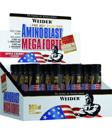 Weider Amino Blast Mega Forte Apple Cherry 1 pack (20x 25 ml) - Buy Online on GoSupps.com