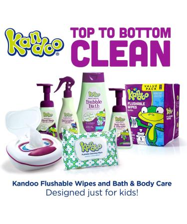 Kandoo Flushable Wipes for Baby and Kids - Unscented, Hypoallergenic, 50 Count (Pack of 12) - Buy Online on GoSupps.com
