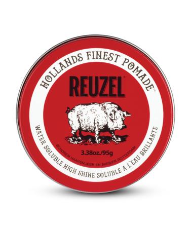 Reuzel Pommade rouge tenue moyenne et haute brillance pour hommes pommade hydrosoluble pour un look flexible et brillant 3 38oz/95g