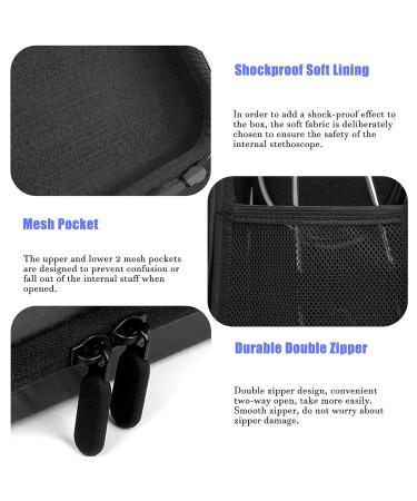Stethoscope Case for 3M Littmann Classic III | Lightweight EVA Travel Holder | Perfect Nurse Gift - Black - Buy Online on GoSupps.com