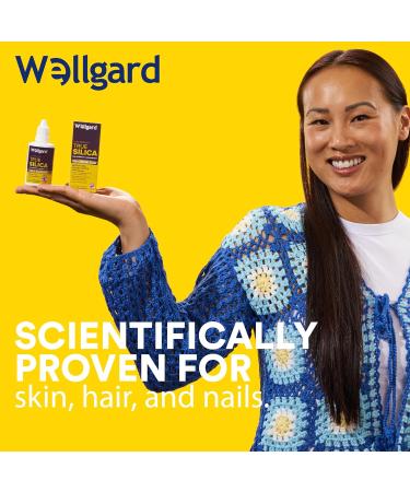 Silicium Supplement Wellgard True Silica Stabilised Silicon with Choline and Ortho Silicic Acid (OSA) Vegan Liquid Supplement for Skin Hair and Nails 60ml - Buy Online on GoSupps.com