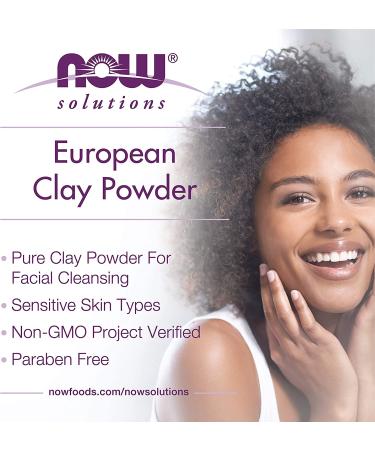 Now Foods European Clay Powder 14 oz - Natural Skin Detox & Beauty Treatment - Buy Online on GoSupps.com