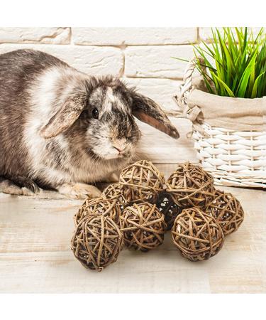 9 Pcs Natural Willow Branch Ball for Small Animals Rabbit Chew Toys Guinea Pig Toys Bird Chew Toy for Rabbits Chinchilla Hamsters Guinea Pigs Gerbils Parrot (2.36 Inch) - Buy Online on GoSupps.com