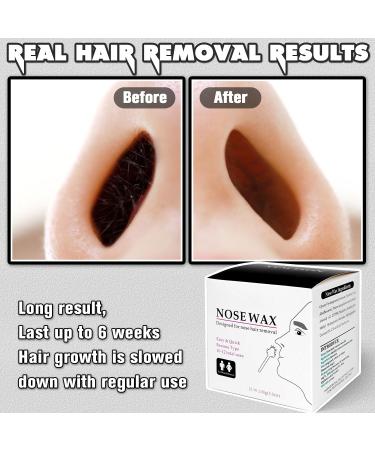 Nose Hair Wax Kit for Men & Women | 100g Wax 20 Applicators 10 Containers & Stencils - Safe & Quick Hair Removal - Buy Online on GoSupps.com