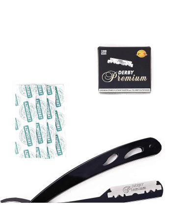 DERBY Barber Razor Premium Single Edge Blade 100 Count SR-05298 (10 Pack) - High-Quality Blades for Professional Barbers - Buy Online on GoSupps.com