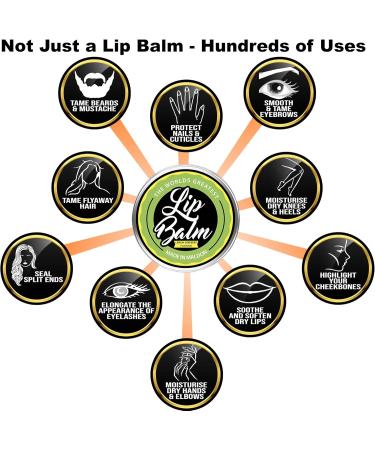 The Worlds Greatest Lip Balm Twin Pack (2x15ml) Repair Heal Protect Moisturize. Lemon Sorbet Scent 15ml Size with Shea Butter Beeswax Jojoba Oil Hemp - Buy Online on GoSupps.com