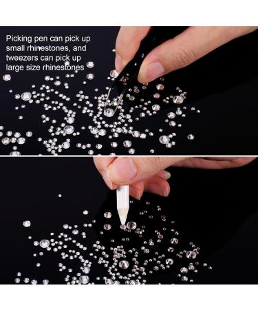 2000 Flat Back Rhinestones Set with Tools - 6 Sizes Round Crystal Gems for Crafts & DIY Art - Clear - Buy Online on GoSupps.com