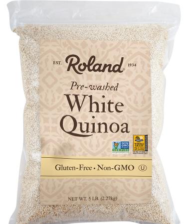 Roland Foods White Quinoa, Pre-washed, Specialty Imported Food, 5 Lb Bag White 5 Pound (Pack of 1) - Buy Online on GoSupps.com