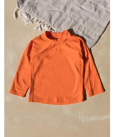Leveret Long Sleeve Baby Boys Girls Rash Guard UPF 50+ Swim Shirt | Orange | 12M-5T - Buy Online on GoSupps.com