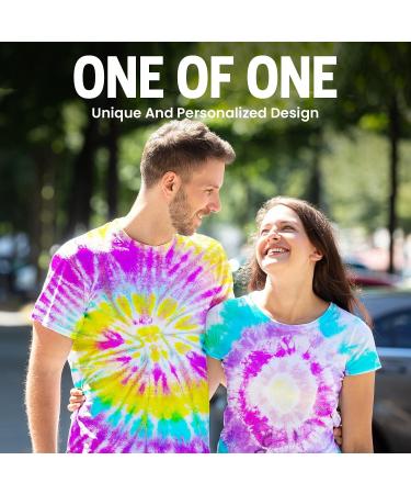 Tie Dye Kit with 12 Large Colors for Kids and Adults - Includes 4 T-Shirts - Perfect for Parties and Large Groups - Buy Online on GoSupps.com