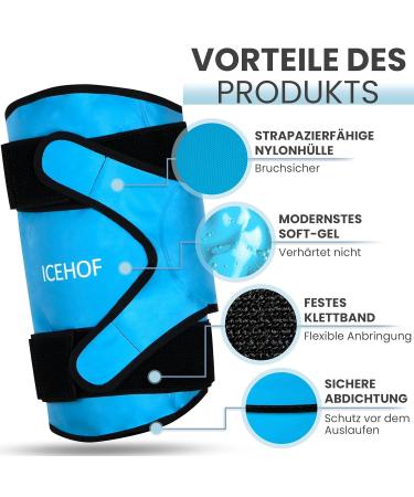 Icehof Knee Cooling Cuff | Universal Cool Pad for Knee Pain Relief | Large Cooling Strap & Package for Maximum Comfort - Buy Online on GoSupps.com