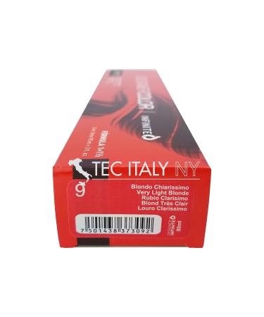 Tec Italy Designer Color Infinite - #9 Very Light Blonde - 3 oz Naturals Hair Color Tube | International Shipping Available - Buy Online on GoSupps.com
