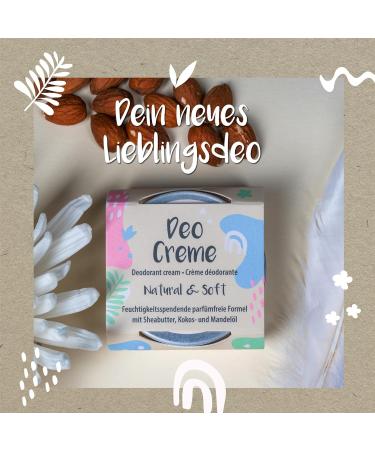  Badefee BadeFee Natural & Soft Vegan Deodorant Cream (50 ml) - Aluminium Free/with Shea Butter Coconut Oil and Almond Oil - Gentle Care and 24 Hour Protection against Sweat Odors for - Buy Online on GoSupps.com