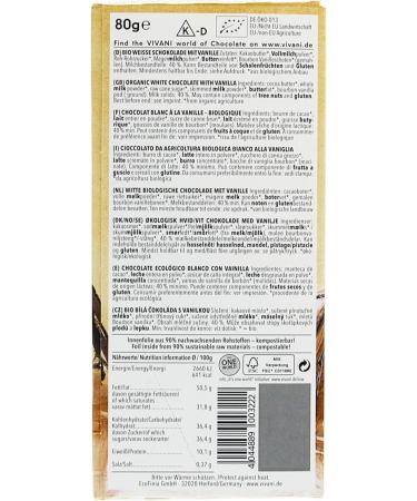 Vivani Organic Rice Milk White Chocolate Bar - 80g - Buy Online on GoSupps.com