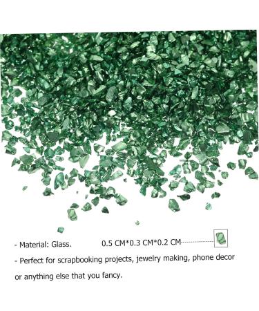 HAKIDZEL 1 Glass Chip Rhinestones for Nails Nail Art Crushed Glass Nail Sequins Ornaments Glass Chips in Bulk Resin Fillers Metal Filler DIY Epoxy Resin Nail Art Charms Nail Stone Irregular 0.5X0.3cm Green - Buy Online on GoSupps.com