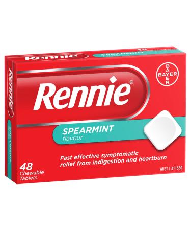 Rennie Spearmint Flavoured Chewable 48 Tablets