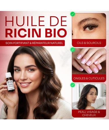  MYTONIC BEAUTE Organic Castor Oil for Nails Eyelashes Eyebrows Hair Beard and Body | 100% Plant-Based (200ml) - Buy Online on GoSupps.com