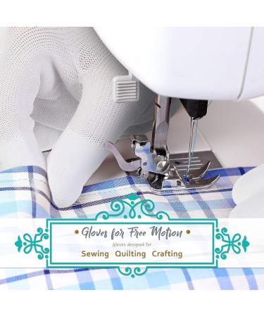 6 Pairs Lightweight White Nylon Quilting Gloves for Free-Motion & Machine Quilting - Green M - Buy Online on GoSupps.com
