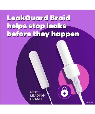 Tampax Radiant Tampons Regular Absorbency 96ct - BPA-Free Applicator, LeakGuard Braid | Unscented - Buy Online on GoSupps.com