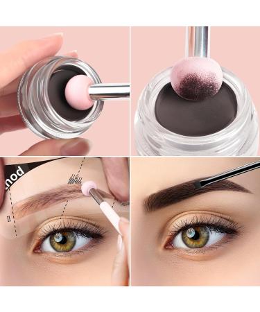 iMethod Eyebrow Stamp Stencil Kit - Easy to Use Brow Trio with 27 Reusable Stencils Pomade Dual-ended Brush & Sponge Applicator in Light Brown - Perfect for Flawless Eyebrows - Buy Online on GoSupps.com